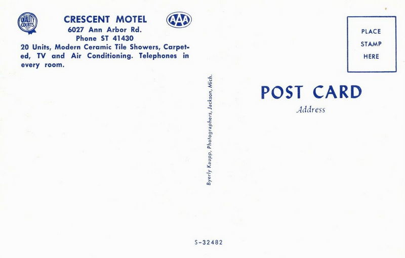 Colonial Inn (Crescent Motel) - Old Postcard (newer photo)